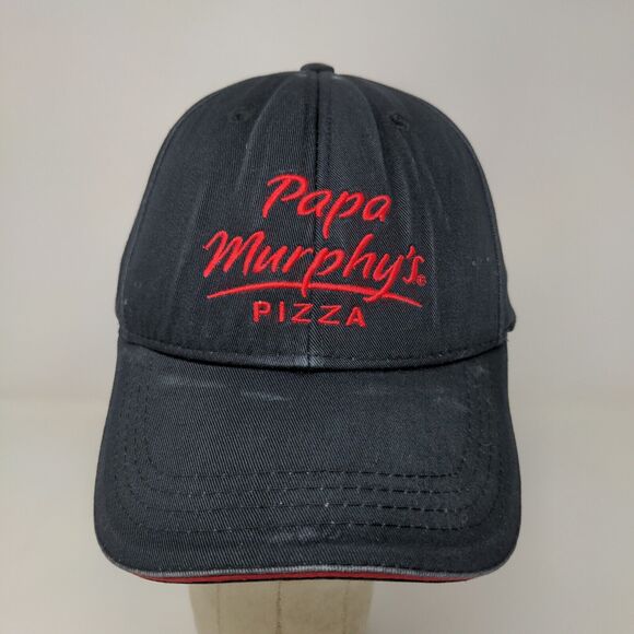 Papa Murphy's Men's Strapback Hat Cap Black Embroidered Logo Employee Uniform - Picture 3 of 12